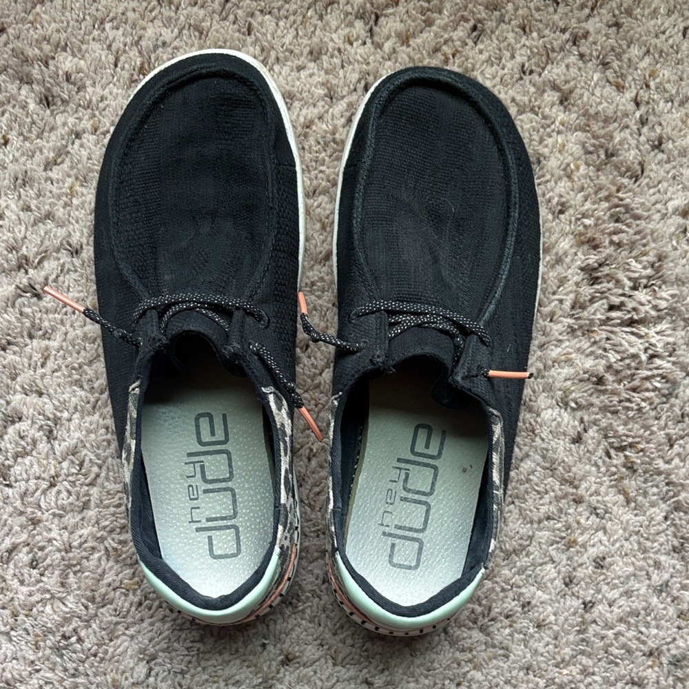 Hey Dude Women’s Black and Gray Loafers